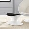 Homeroots 21" Black and White Wool And Fiberglass Contempo Footstool Ottoman 520801 - alternate 1