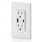 Leviton USB Receptacle, 15 A, White T5634-W - alternate 8