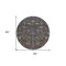 Homeroots 8' Navy Blue Brown And Red Round Floral Washable Indoor Outdoor Area Rug 603427 - alternate 9