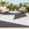 Jonathan Y Lucian Modern Geometric Abstract Two-Tone Black/Cream 3 ft. x 5 ft. Indoor/Outdoor Area Rug TSN302A-3 - alternate 1