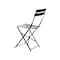 Homeroots Set of Two Black Aluminum Outdoor Folding Dining Chairs 606524 - alternate 9