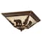 Vaxcel Bozeman 14-in W Bronze Rustic Bear Flush Mount Ceiling Light Fixture CC55714BBZ - alternate 1