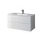 Homeroots 36" White Wood Freestanding Bathroom Vanity With White Sink And Two Drawers 627483 - alternate 4