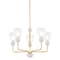 Mitzi Doreen 5 Light Chandelier 27.25 In. Aged Brass/Soft Peignoir H904805-AGB/SPG - alternate 1