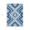 Homeroots 3' X 5' Navy Blue Aqua And Ivory Tribal Washable Indoor Outdoor Area Rug 598136 - alternate 9
