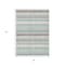 Homeroots 3' X 5' Teal Blue And Gray Striped Washable Indoor Outdoor Area Rug 632245 - alternate 6