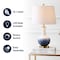 Jonathan Y Gradient 25" Ceramic/Brass LED Table Lamp, White/Navy JYL3019A - alternate 10