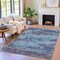 Homeroots 9' X 12' Blue And Charcoal Abstract Washable Indoor Outdoor Area Rug 630919 - alternate 6