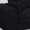 Homeroots 121" Black Corduroy Compression Foam Sofa 719553 - alternate 6