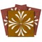 Homeroots 4" x 4" Brown And Gold Vinyl Arabesque Peel And Stick Removable Tiles 569318 - alternate 1