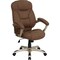 Flash Furniture Contemporary Chair Fixed Arms, 18-1/4" to 22" Height, Fabric, Brown Microfiber GO-725-BN-GG - alternate 1