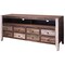 Homeroots 61" Brown Solid Wood Cabinet Enclosed Storage Distressed TV Stand 528734 - alternate 8