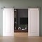 Sartodoors Double Barn Door 36 x 80 inches, BASIC 9111 White, 13FT Silver Rail Track Set, Solid Panel Interi BASIC9111DB-S-SKIN-36 - alternate 4