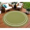 Homeroots 8' Green And Ivory Round Indoor Outdoor Area Rug 545513 - alternate 8