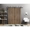 Sartodoors Barn Bypass Doors with 6.6ft Hardware, Planum 0016 Walnut and Aluminum Strips, Sturdy Heavy Duty Ra PLANUM0016BBB-WLN-3684 - alternate 1
