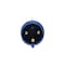 Walther-Werke Pin and Sleeve Plug, 60A, 250/230, 1 Phase, 2 Pole, Blue, Screw Terminals Wire Connection Type 261306 - alternate 8