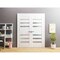 Sartodoors Slab Barn Door Panel Frosted Glass White 32x84 Solid Core Modern Interior QUADRO4266S-WS-3284 - alternate 3