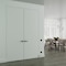 Sartodoors Hidden Double Doors, Planum 0010 Primed White with Concealed White Metal Frame 60" x 96" (2* 30x96) PLANUM0010DMF-PRI-60x96-RH-I - alternate 1