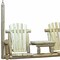 Homeroots 71" X 24" X 49"  Natural Wood Tete-A-Tete Porch Swing 370281 - alternate 4