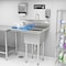 Koolmore 1 Compartment Stainless Steel NSF Commercial Kitchen Prep & Utility Sink with Drainboard SA151512-15L3 - alternate 9