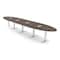 Skutchi Designs 20ft Oval Conference Table With Power | Harmony Series | 18 Person Meeting Room Table HAR-OVL-48X240-T-H3041-ESIL - alternate 1