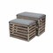 Homeroots 24in Gray and Brown Linen Upholstered Storage Bench with Flip Top 379836 - alternate 8