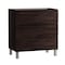 Homeroots 32" Dark Brown Wood Freestanding Bathroom Vanity With White Sink And Three Drawers 624147 - alternate 1