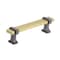 Amerock Overton 3-3/4 in 96 mm Center-to-Center Brushed Gold/Black Chrome Cabinet Pull BP36681BGLBCR - alternate 1