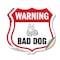 Signmission Dog Warning Shield Sign Bad Dog, 18 inch X 18 inch, Vinyl Decal, 2PK SHI-D-2PACK-18-377 - alternate 1