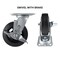 Hyw Products Heavy Duty Caster 6in Rubber on Cast Iron Wheel, Swivel with Brake 40-60S-A1-RC-TB - alternate 4