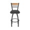 Holland Bar Stool Co Eleanor 30in Swivel Bar Stool with Pewter Finish, Medium Back and Canter Iron Seat 880 - alternate 7