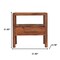 Homeroots 22" Brown Solid Wood One Drawer Nightstand 701710 - alternate 10