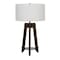 Homeroots 32" Brown Metal Tripod Table Lamp With Off White Drum Shade 524779 - alternate 5