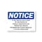 Signmission OSHA Notice Sign, 18" Height, Rigid Plastic, If You Would Like A Copy Of Notice Of Sign, Landscape OS-NS-P-1824-L-13639 - alternate 1