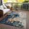 Homeroots 8' X 10' Blue Gray And Gold Abstract Washable Indoor Outdoor Area Rug 603050 - alternate 9