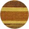 Homeroots 8' Terra Cotta Gold And Brown Round Abstract Washable Indoor Outdoor Area Rug 615304 - alternate 9