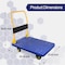 Wrightmaster 1100 lb. Capacity 4-Wheel Steel Standard Duty Platform Truck - Blue, Folding Push Cart ZR-EX-500 - alternate 9
