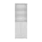 Homeroots 71" White Wood Three Tier Bookcase with Two Doors 546595 - alternate 1