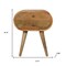 Homeroots 21" Brown Solid Wood Round Two Drawer Nightstand 651877 - alternate 9
