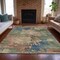 Homeroots 8' X 10' Blue Green And Beige Abstract Washable Indoor Outdoor Area Rug 630726 - alternate 8