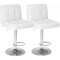Simple Deluxe Bar Stools Set of 2, Armless Hydraulic Kitchen Height Counter Bar Stools, PU Leather Adjustable Swi 3A88CHAIR8100WHT02 - alternate 1