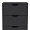 Homeroots 18" Black Five Drawer Standard Chest 524962 - alternate 15