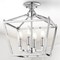 Jonathan Y Plains 12" 4-Light Modern Farmhouse Metal Open-Frame Pagoda LED Semi Flush Mount Mini Lantern, Chrome JYL7610C - alternate 9