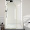 Anzzi Ember Series 74x 34in Framed Arch Fixed Shower Screen Door, Brushed Gold, 8mm Tempered Clear Glass SD-AZ18-01BG - alternate 1
