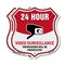 Signmission 24 Hour Surveillance Shield Sign Video S, 12 inch X 12 inch, Aluminum Metal Sign, 2PK SHI-A-2PACK-12-348 - alternate 1
