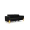Homeroots 95" Black Velvet Sofa With Gold Legs 480937 - alternate 6