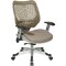 Office Star Managerial Chair Desk Chair, Adjustable Arms, 18-3/4" to 22-3/4" Height, Mesh, Brown 86-M88C625R - alternate 1