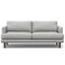 Homeroots 76" Gray Fabric Sofa With Brown Legs 640978 - alternate 1
