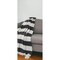 Homeroots 50" X 60" Gray and White Woven Cotton Striped Throw Blanket with Tassels 516594 - alternate 7