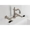 Kingston Brass Two-Handle Wall Mount Bridge Kitchen Faucet, Brushed Nickel KS2448PKL - alternate 6